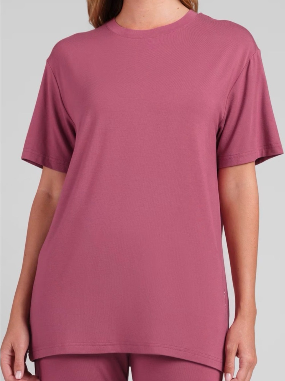 Comfrt Cloud Lounge Tee M Unisex Berry NWT Oversized W/TTS M Soft Stretch
